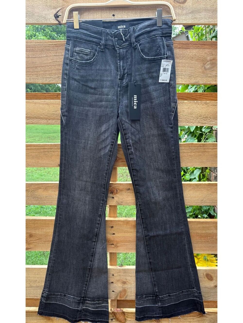 NWT mica black high rise flare jeans Size 27